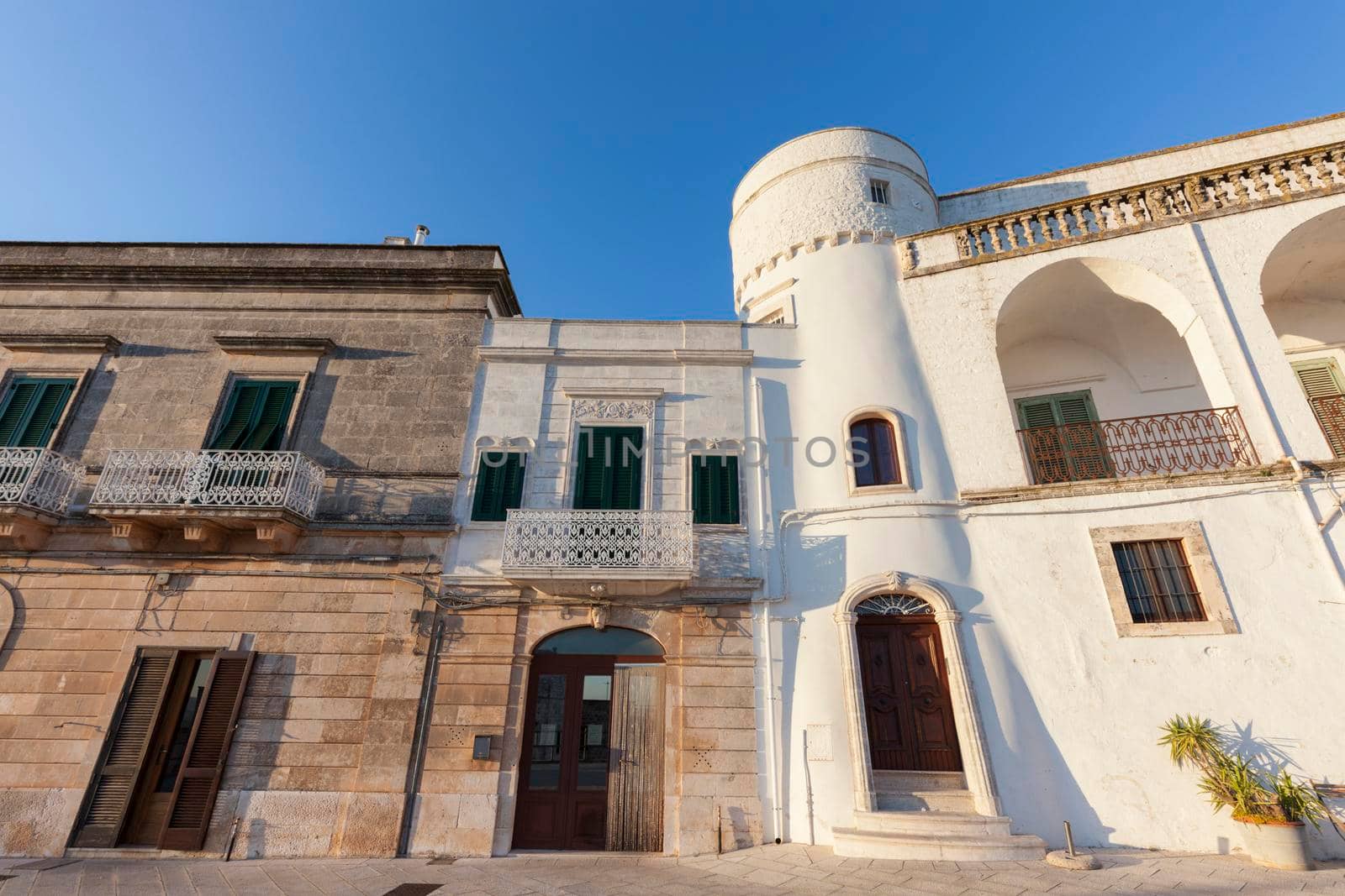 Architecture of Cisternino seen afternoon. Cisternino, Apulia, Italy.