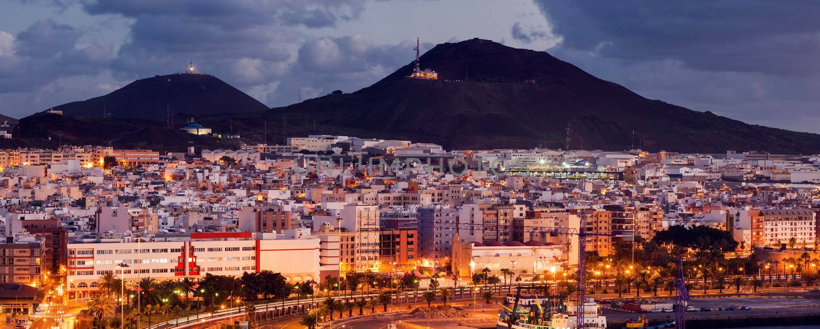 Panorama of Las Palmas. Las Palmas, Gran Canaria, Spain.