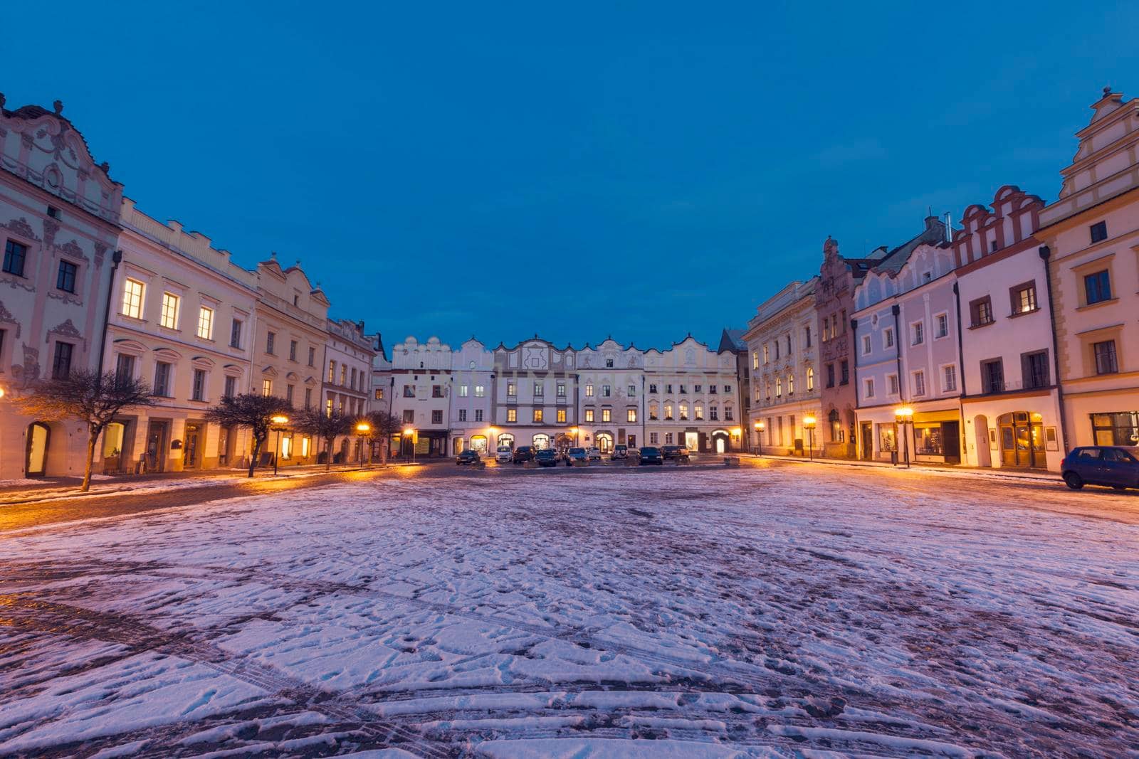 Pernstynske Square in Pardubice. Pardubice, Bohemia, Czech Republic.