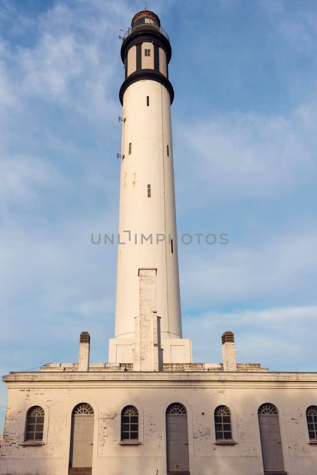 Lighthouse of Risban in Dunkirk. Dunkirk, Hauts-de-France, France.