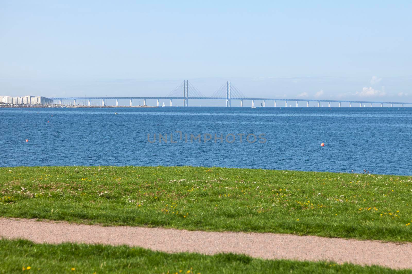 Oresund Bridge in Malmo. Malmo, Scania, Sweden.