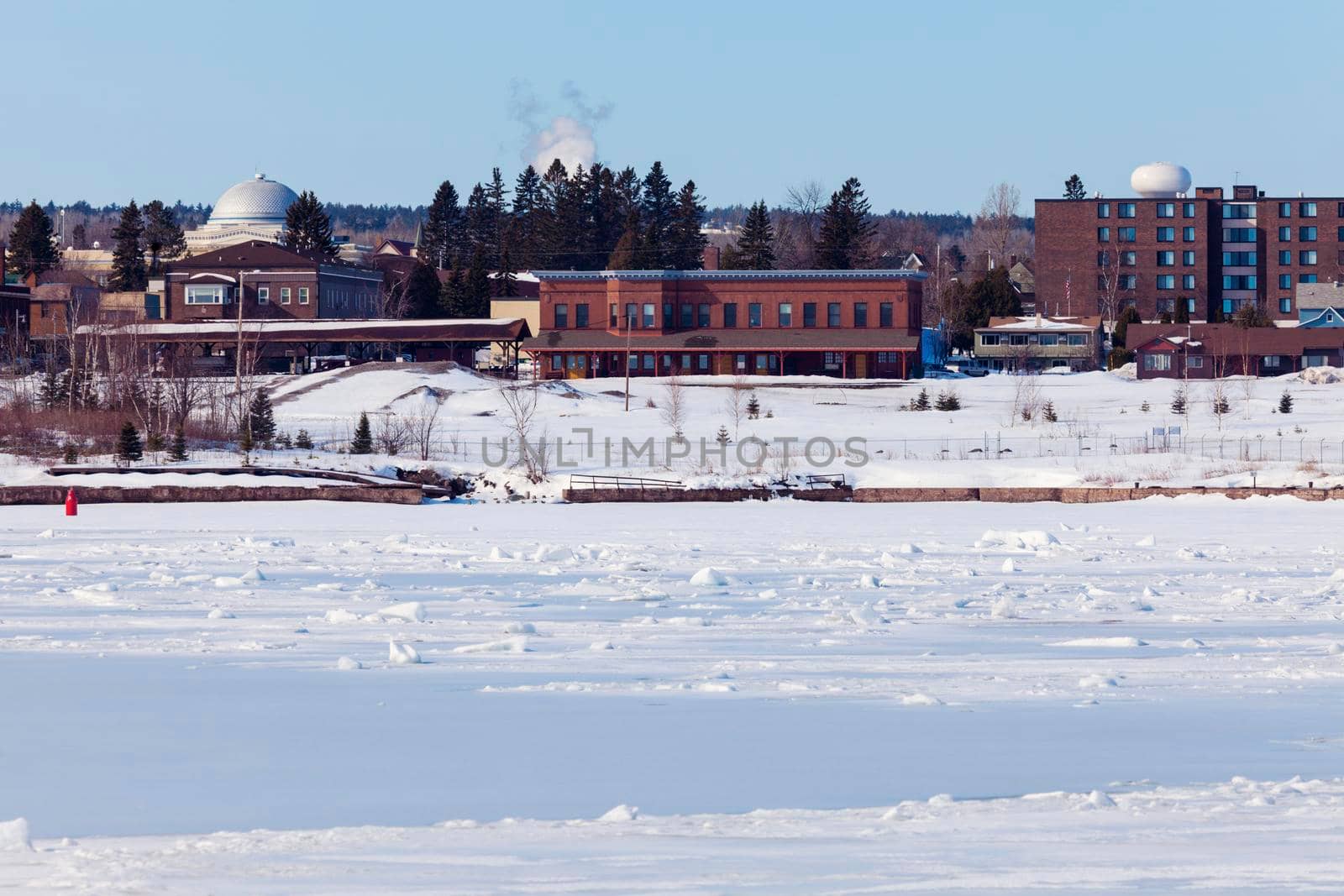 Two Harbors panorama. Two Harbors, Minnesota, USA.