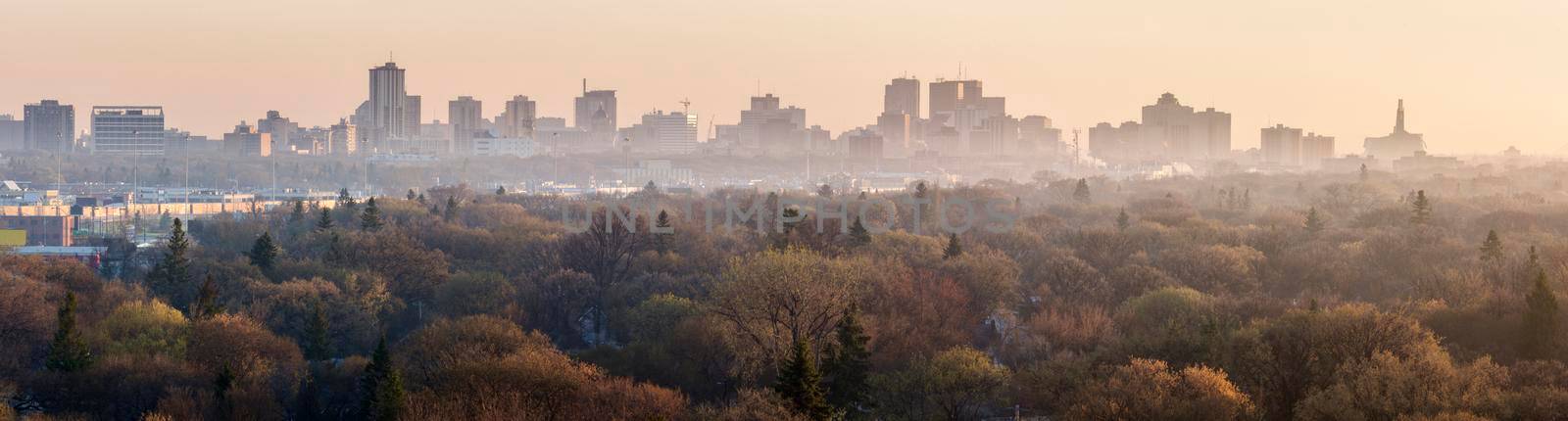 Winnipeg panorama at sunrise  by benkrut