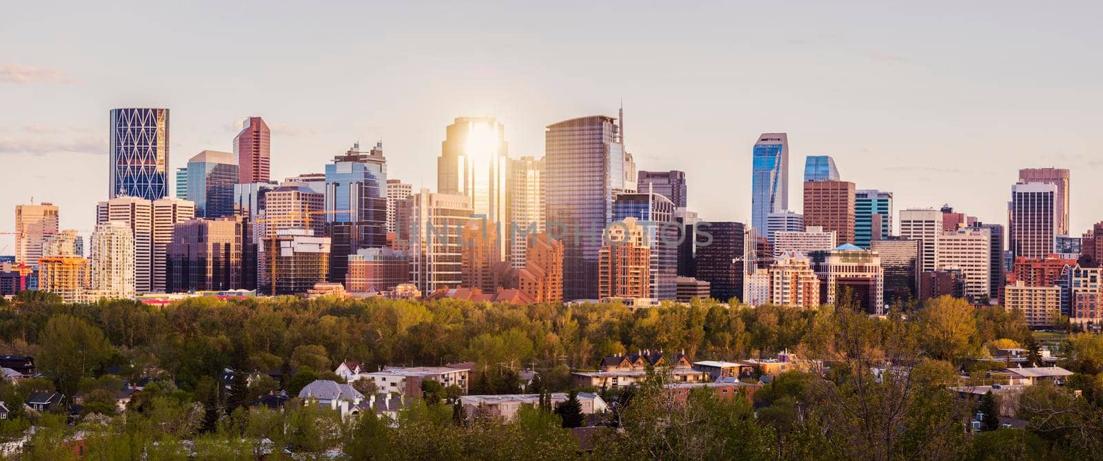 Calgary - panorama of city by benkrut