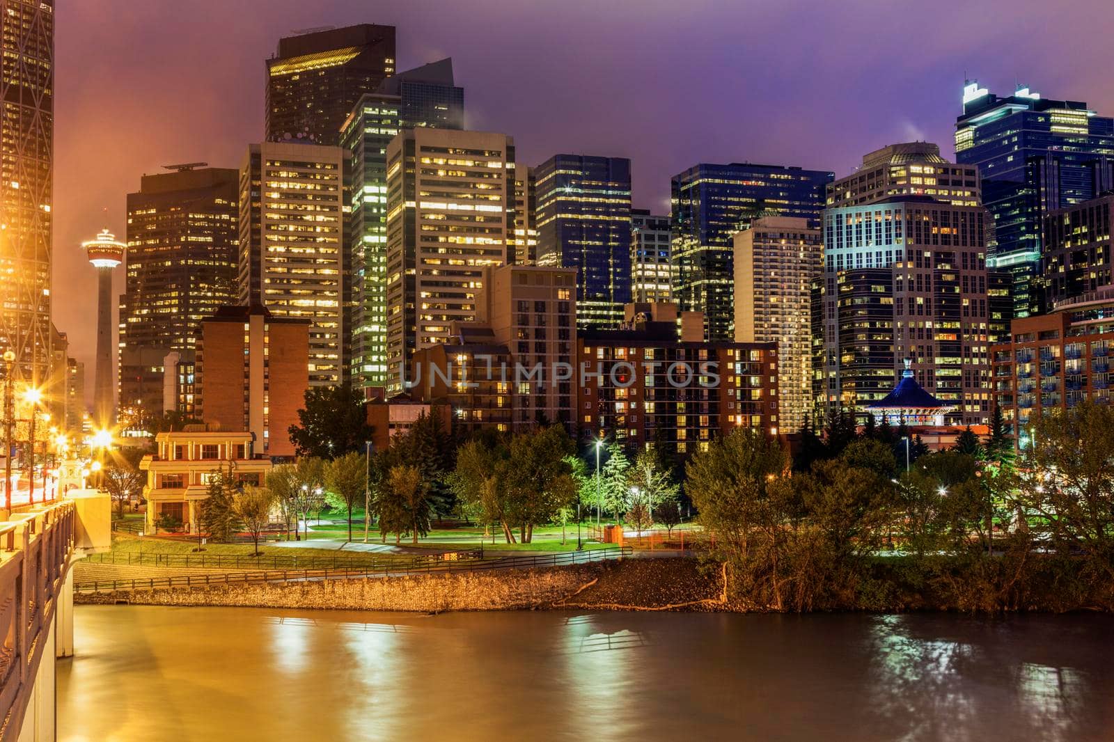 Calgary - panorama of city. Calgary, Alberta, Canada.