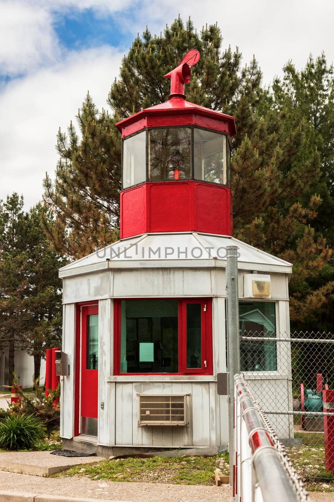 Cape Robert Lighthouse in Ontario. Ontario, Canada.