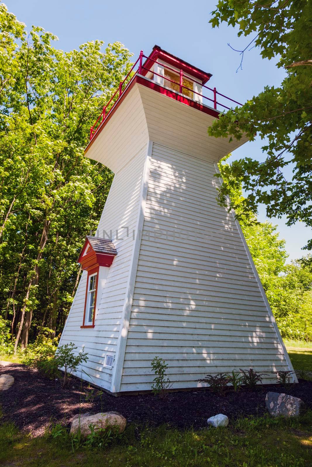 Victoria Harbour Range Rear Lighthouse by Lake Huron. Ontario, Canada.