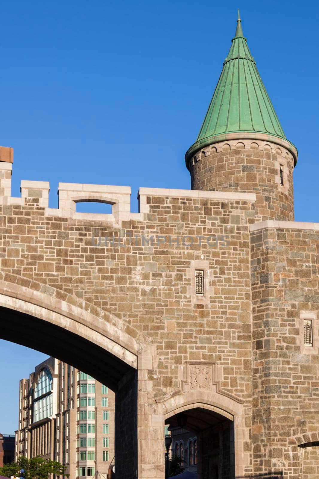 Old gate in Quebec City . Quebec City, Quebec, Canada.