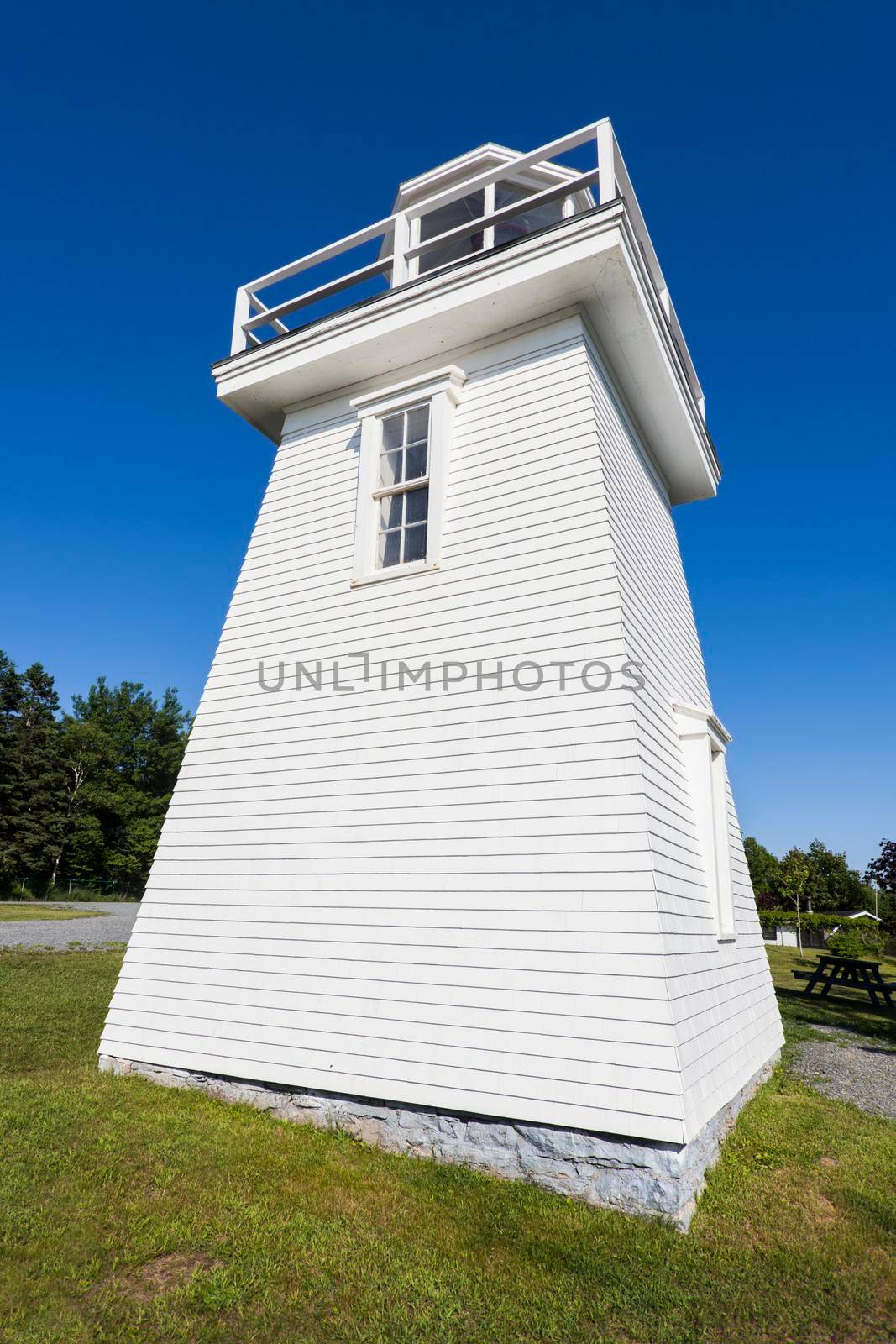 Walton Harbour Lighthouse in the Bay of Fundy. Nova Scotia, Canada.