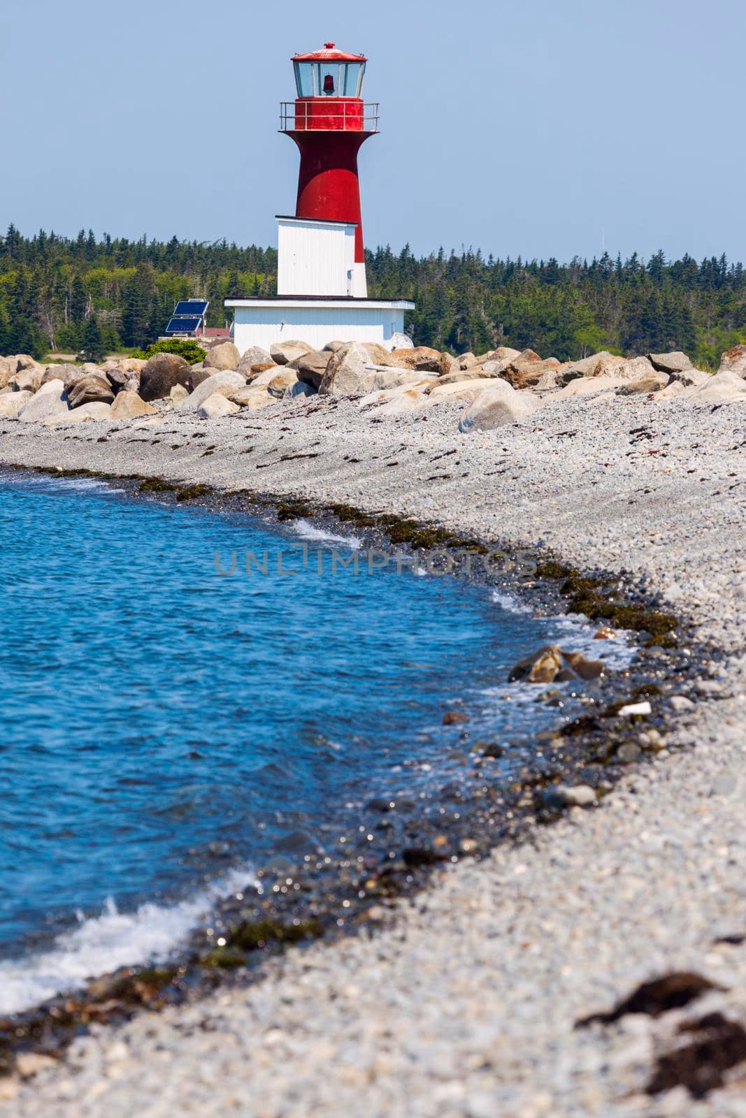 Pubnico Harbour Lighthouse in Nova Scotia. Nova Scotia, Canada.