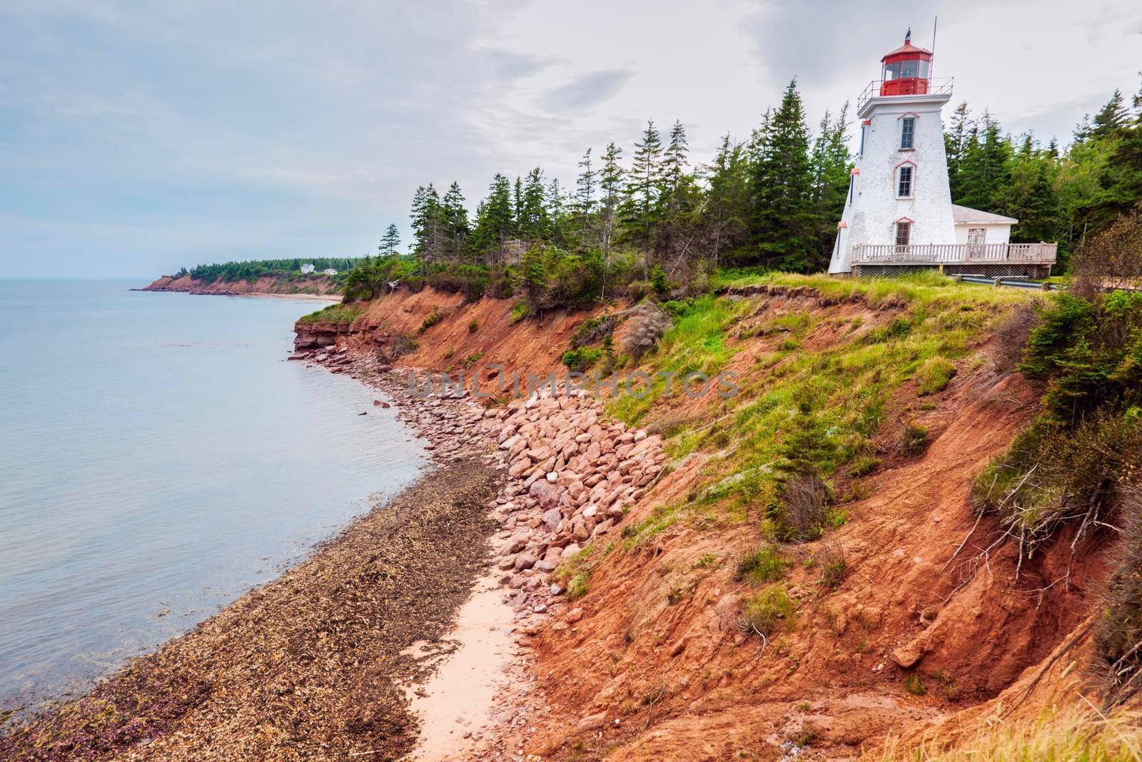 Cape Bear Lighthouse on Prince Edward Island. Prince Edward Island, Canada.