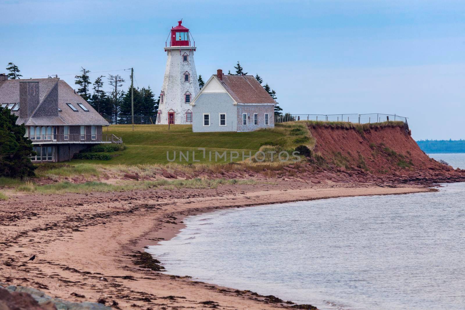 Panmure Head Lighthouse on Prince Edward Island. Prince Edward Island, Canada.