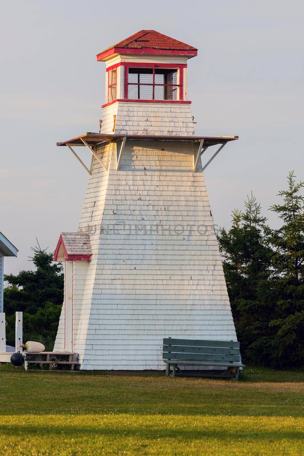 Fish Island Lighthouse on Prince Edward Island. Prince Edward Island, Canada.