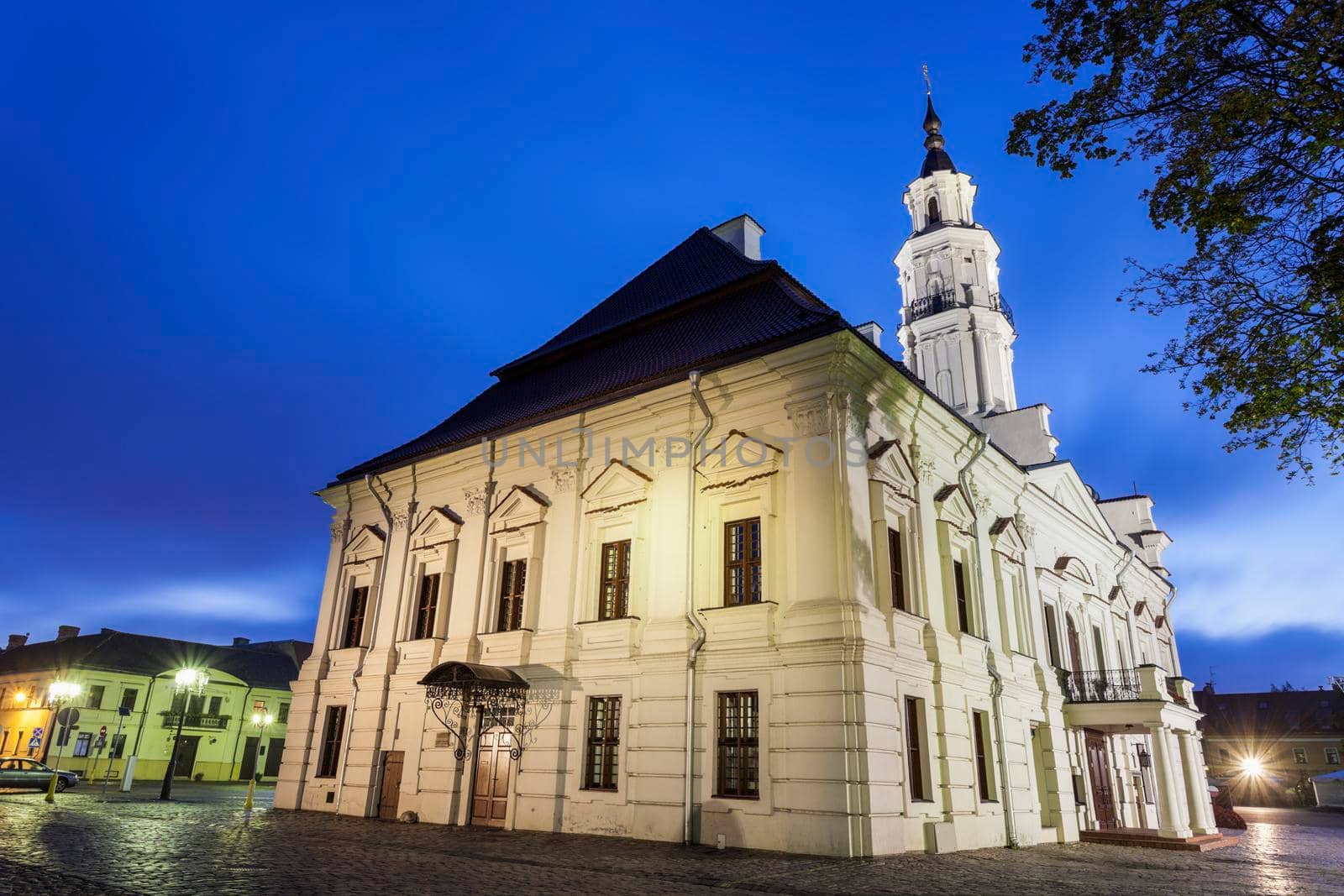 Kaunas City Hall at dawn. Kaunas, Lithuania. 