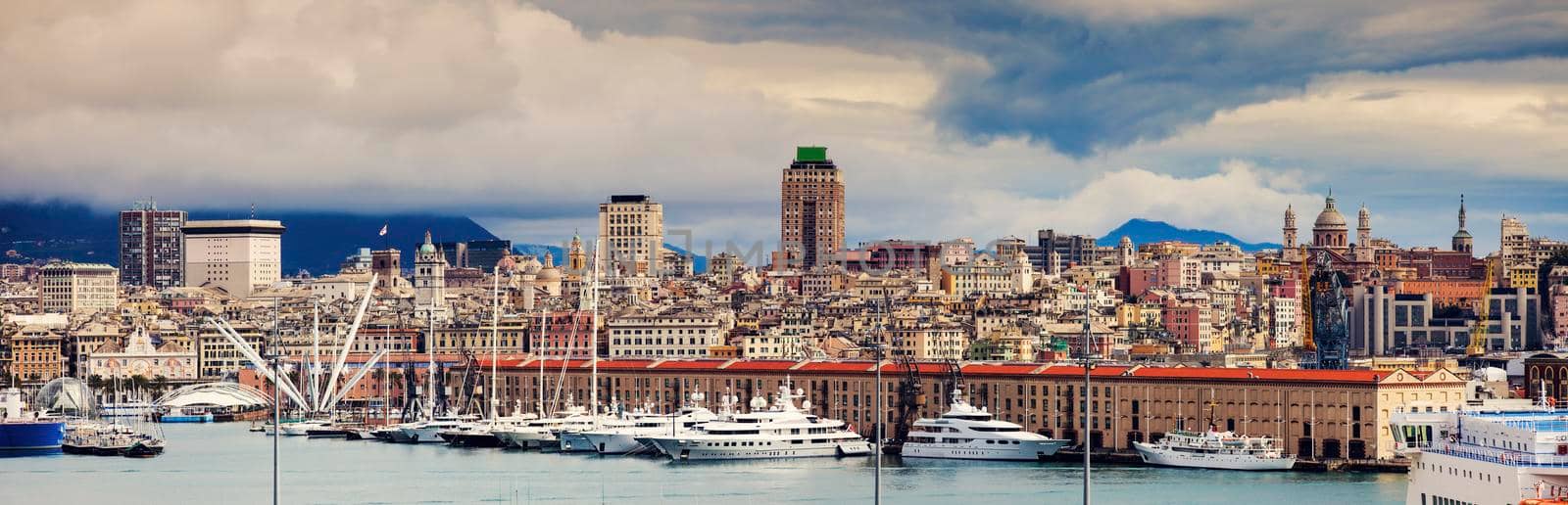 Genoa - panoramic view of the city by benkrut