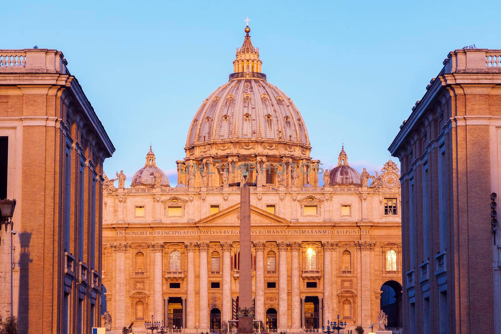 St. Peter's Basilica in Rome. Rome, Lazio, Italy.