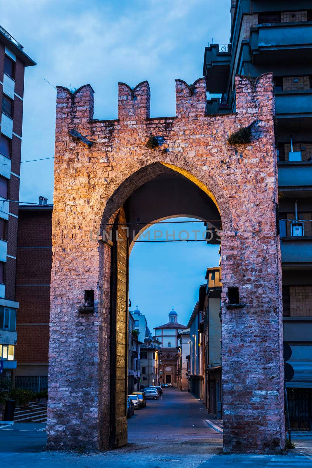 Porta San Felicianetto in Foligno. Foligno, Umbria, Italy.