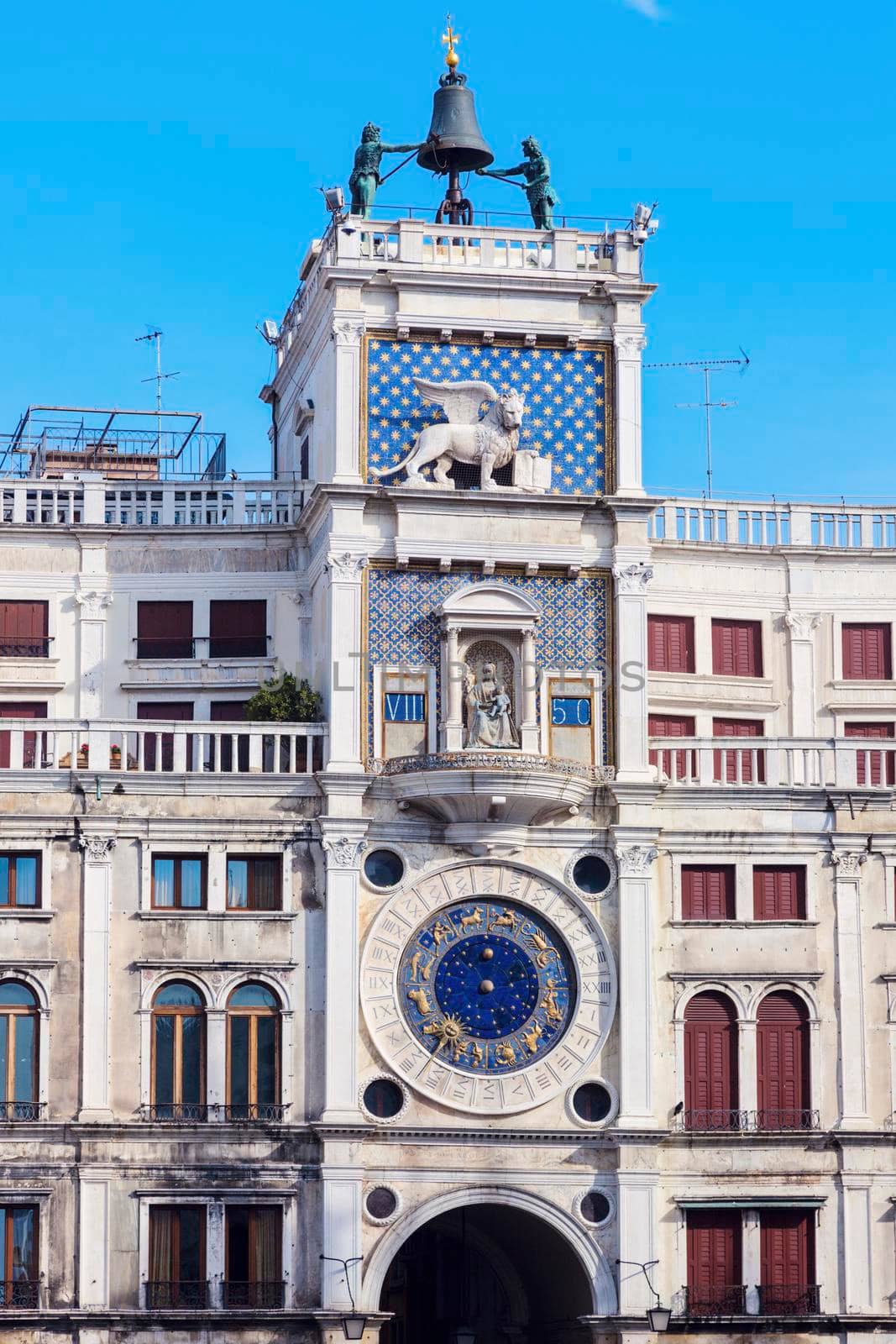 St. Mark's Clocktower - Piazza San Marco in Venice. Venice, Veneto, Italy
