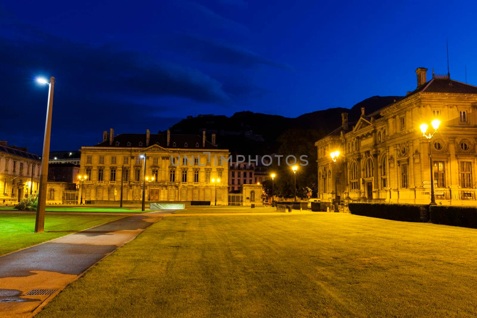 Place de Verdun in Grenoble. Grenoble, Auvergne-Rhone-Alpes, France.