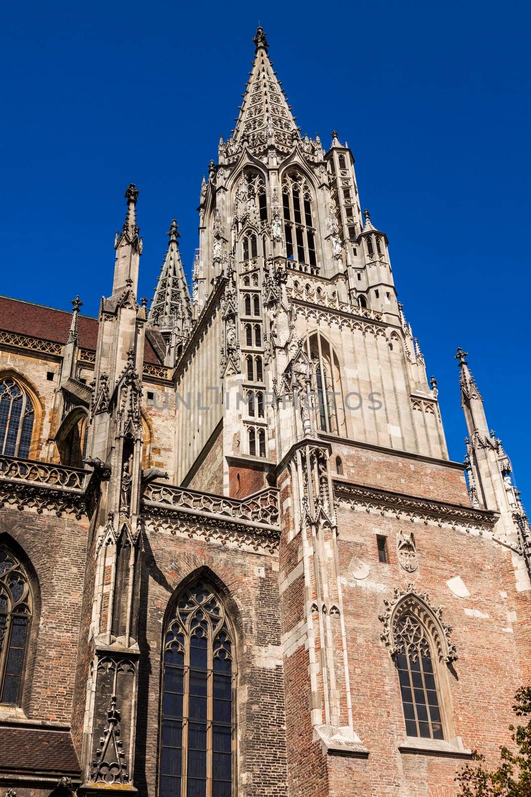 Monumental Ulm Minster. Ulm, Baden-Wurttemberg, Germany.