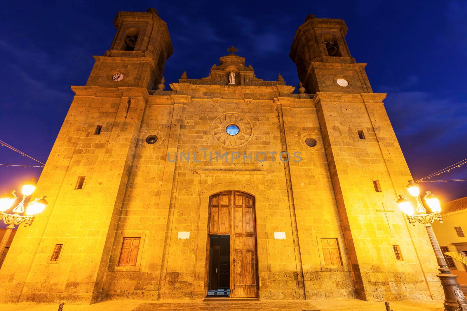 San Sebastian Church in Aguimes. Gran Canaria, Canary Islands, Spain.