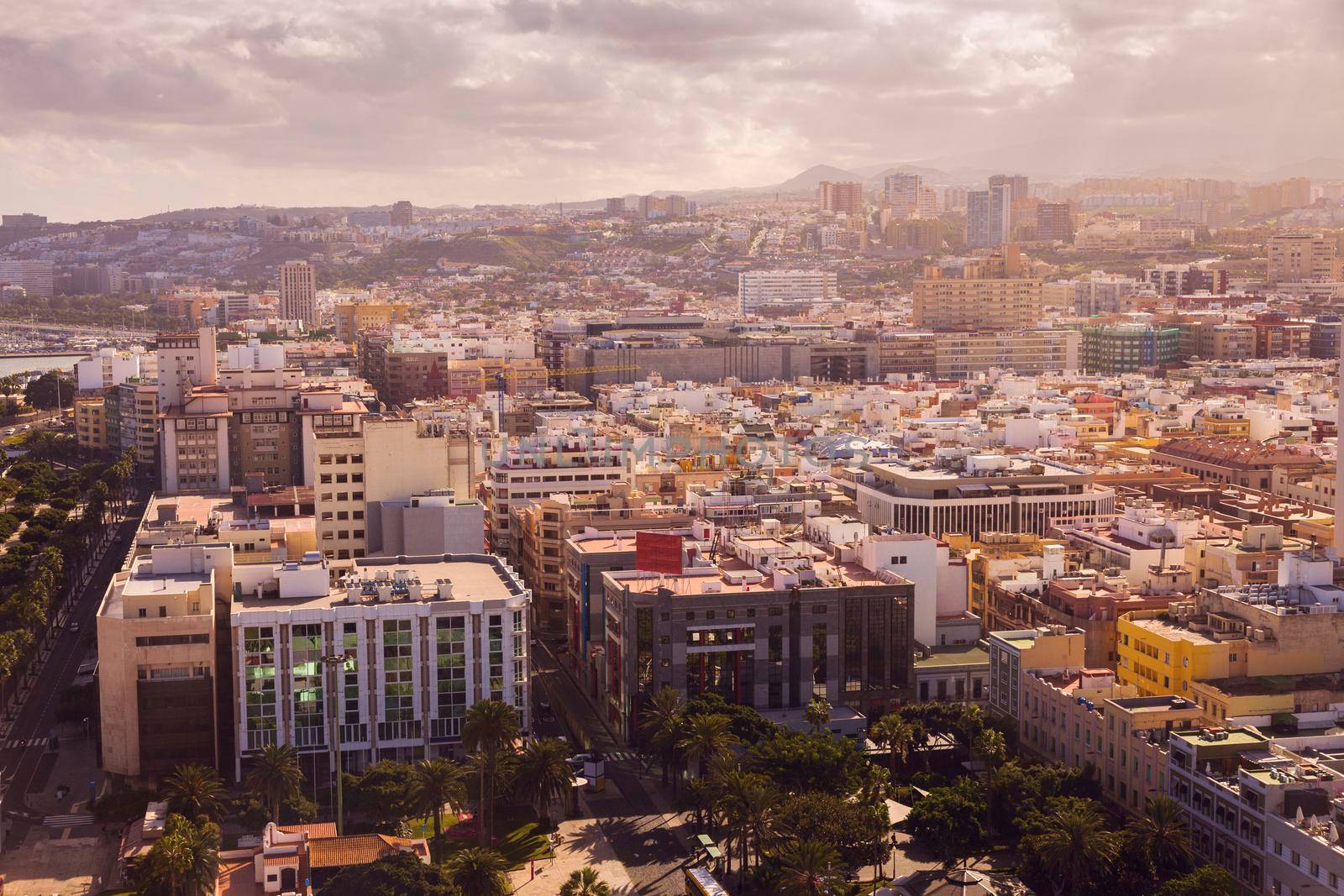 Panorama of Las Palmas de Gran Canaria. Las Palmas, Gran Canaria, Spain.