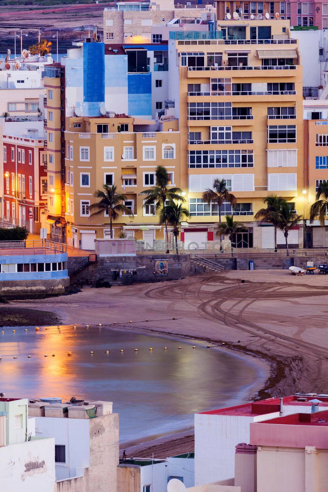 Beach in Las Palmas. Las Palmas, Gran Canaria, Spain.