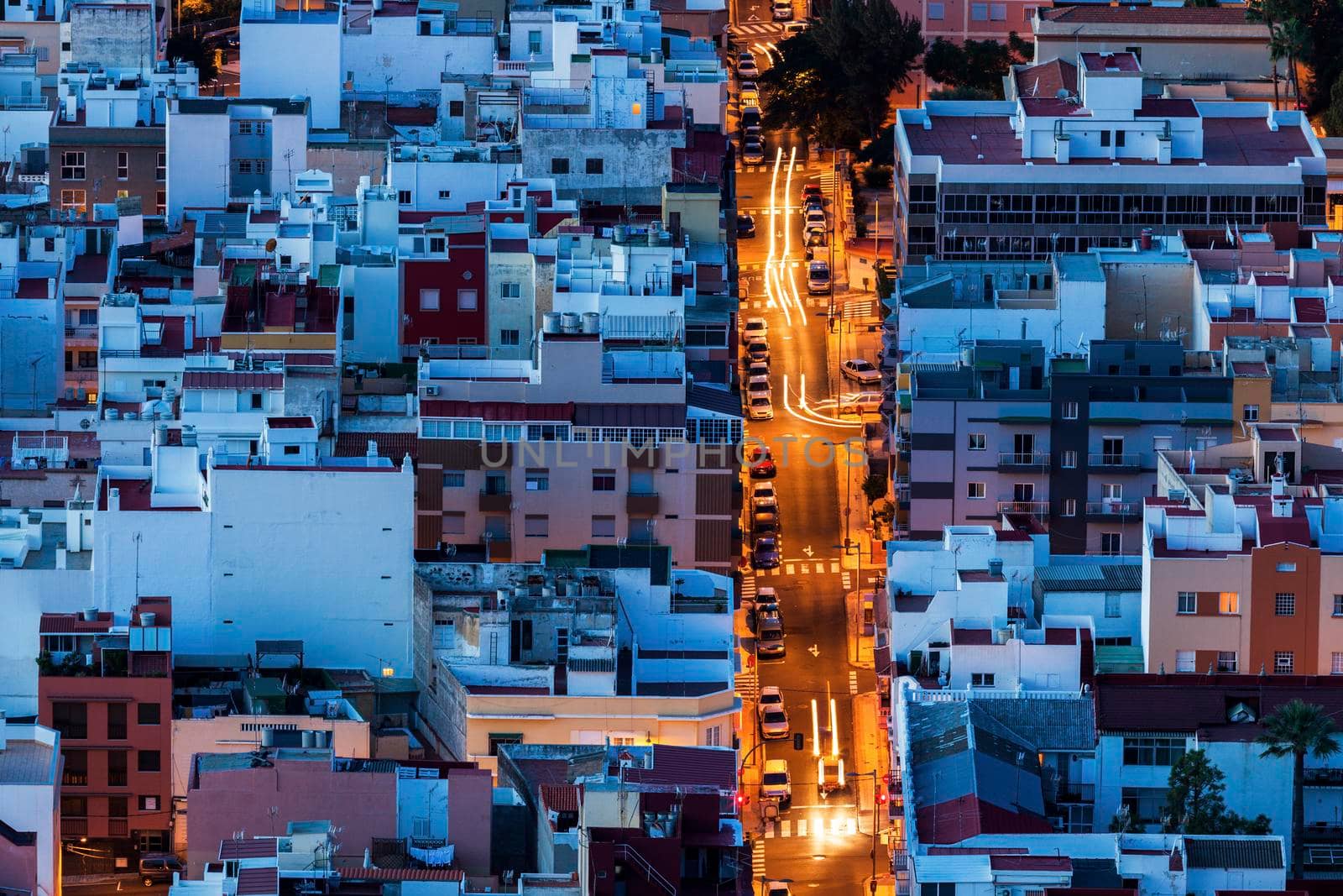 Panorama of Santa Cruz de Tenerife. Santa Cruz de Tenerife, Tenerife, Spain.