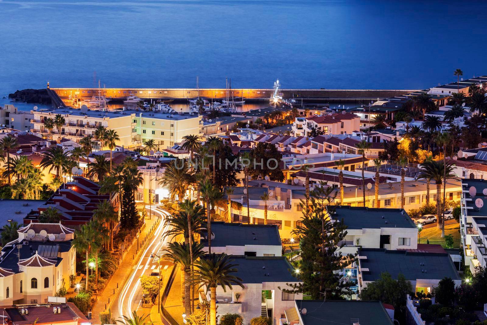 Panorama of Puerto de la Cruz Acantilados de los Gigantes. Acantilados de los Gigantes, Tenerife, Canary Islands, Spain.