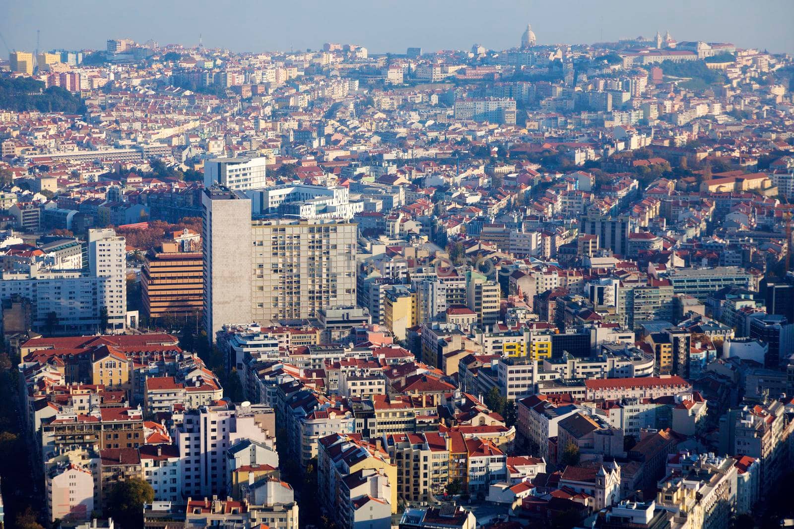 Lisbon - aerial view of the city. Lisbon, Portugal.