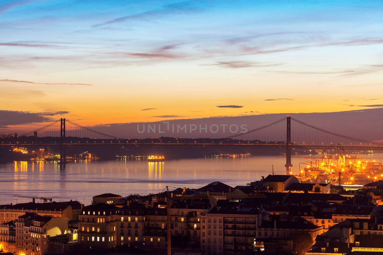 25th of April Bridge in Lisbon. Lisbon, Portugal.