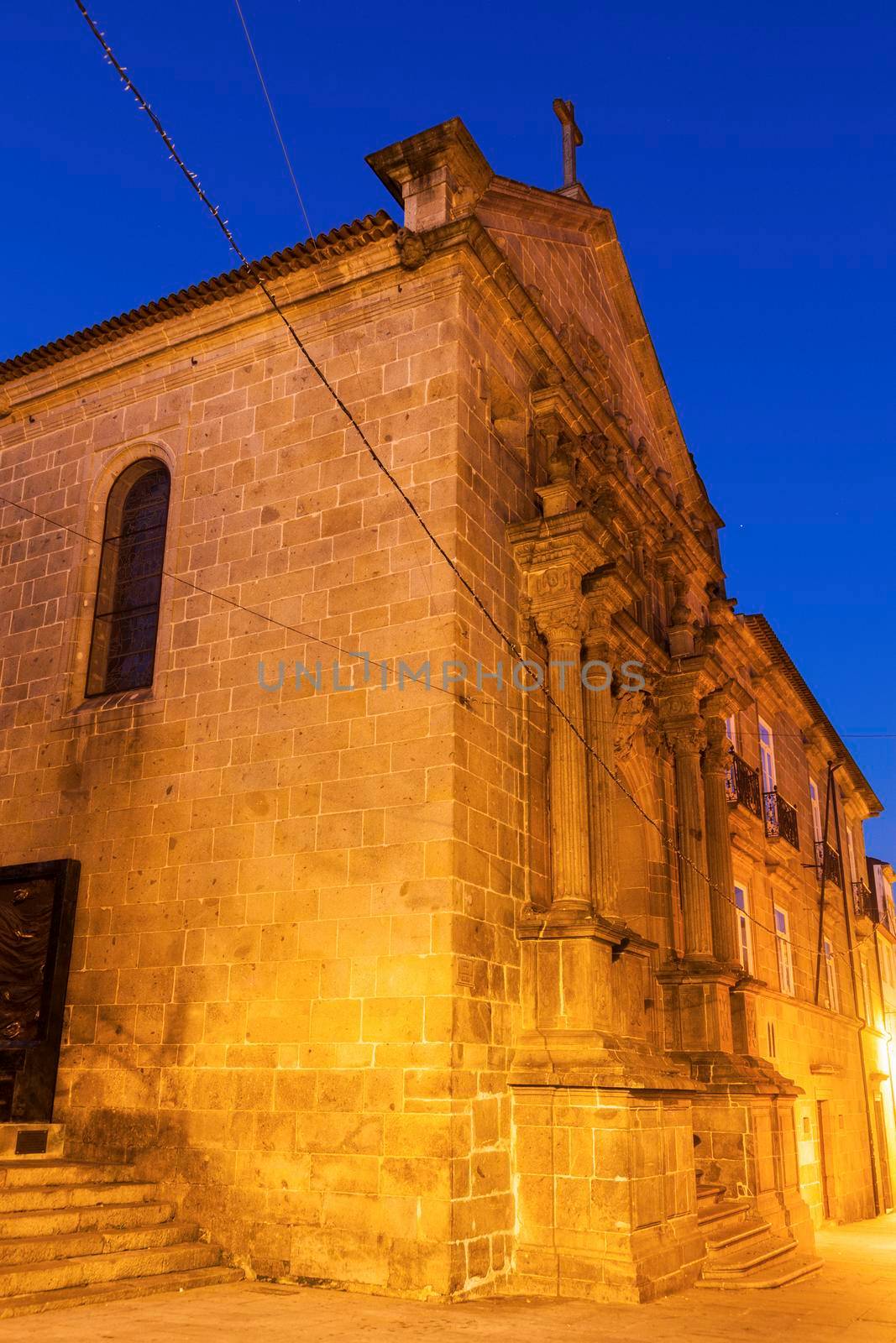 Misericordia Church in Braga at dawn. Braga, Norte Region, Portugal.
