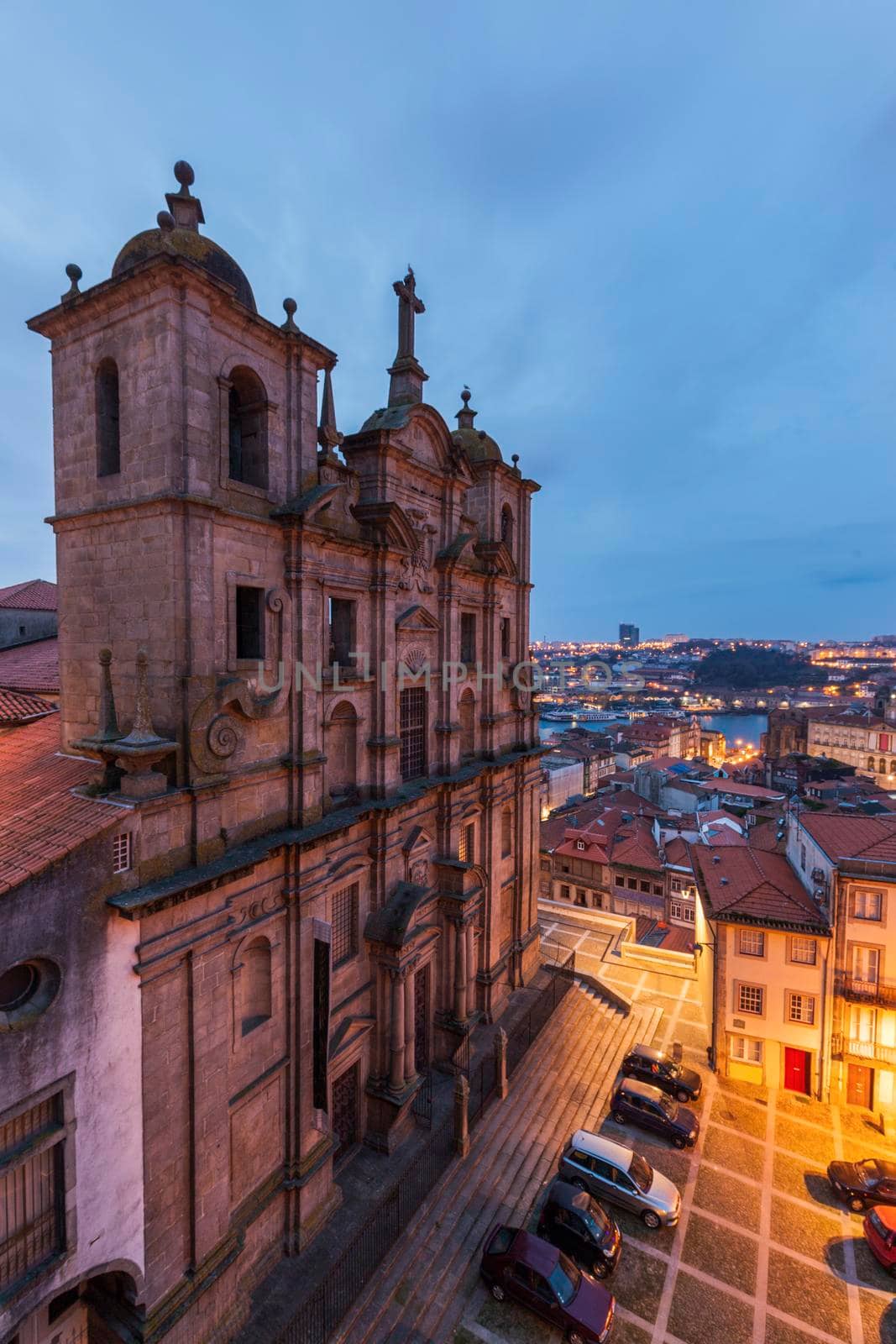 Sao Lourenco church in Porto at sunrise Porto, Norte Region, Portugal.