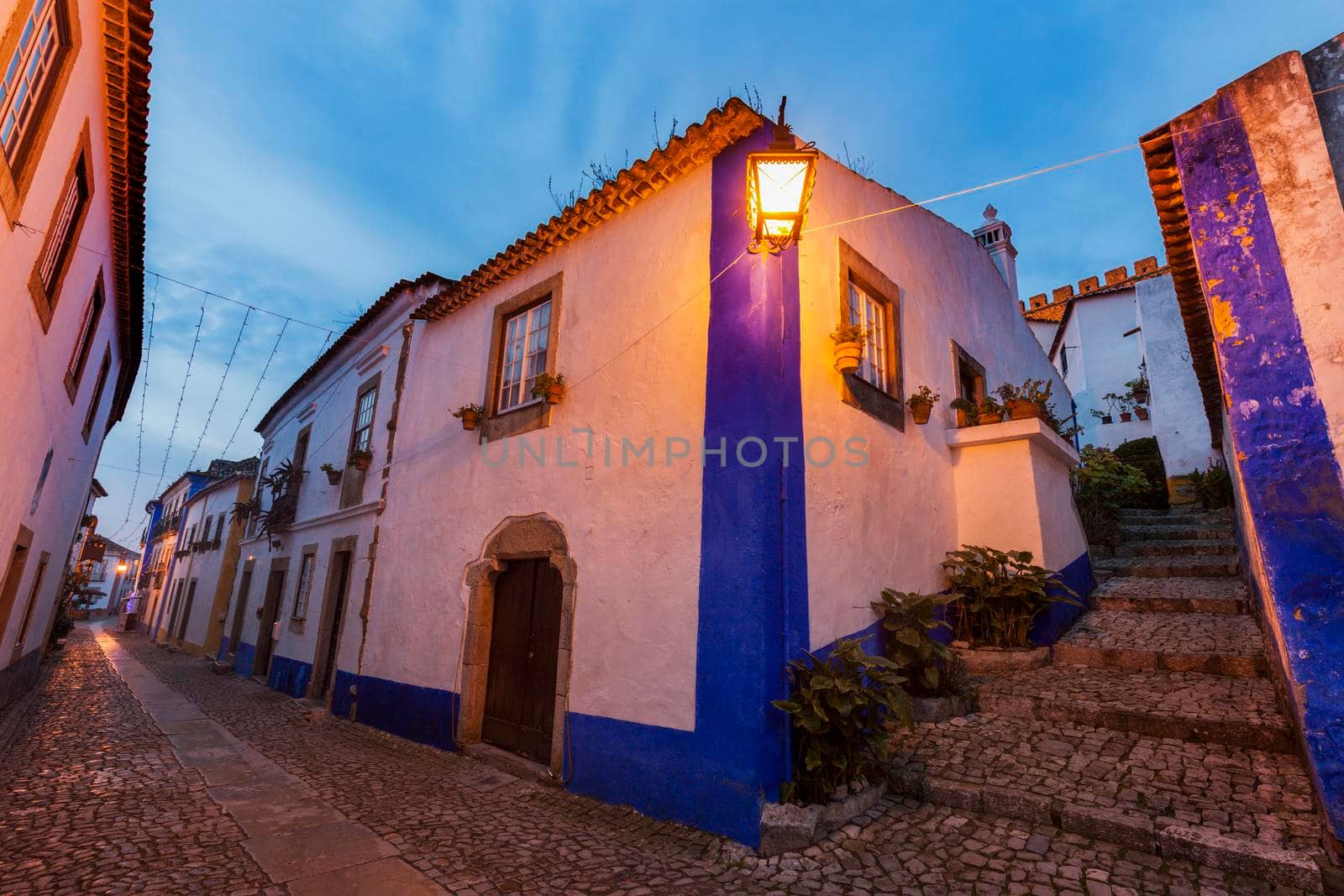 Old Town in Obidos, Portugal. Obidos, Centre, Portugal.