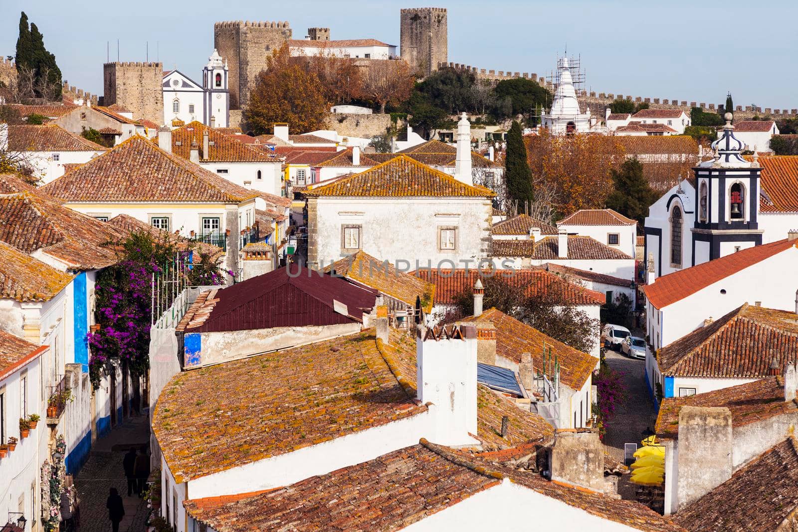 Old Town in Obidos, Portugal. Obidos, Centre, Portugal.