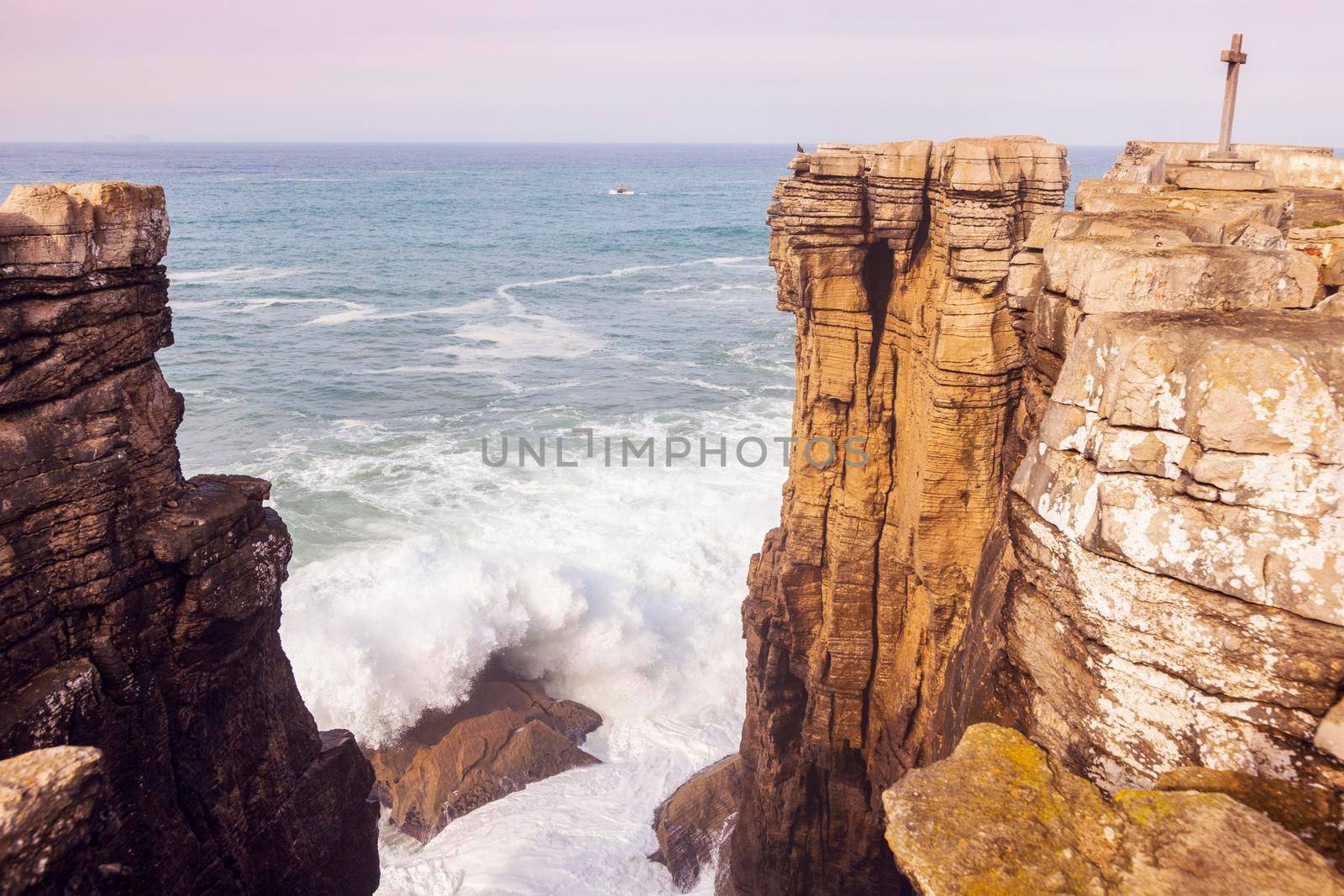 Carrack of Crows- Cabo Carvoeiro in Portugal. Leiria, Portugal.