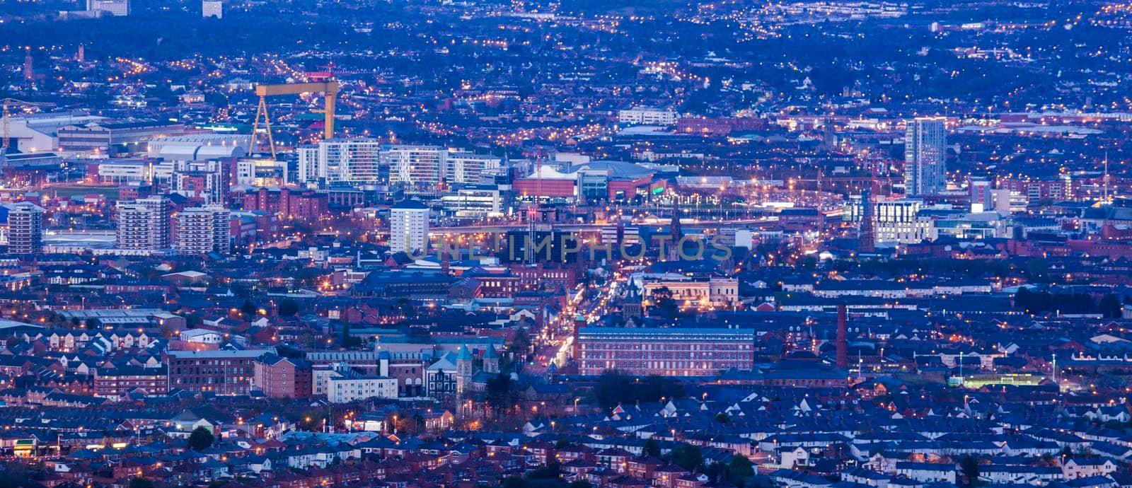 Aerial panorama of  Belfast by benkrut