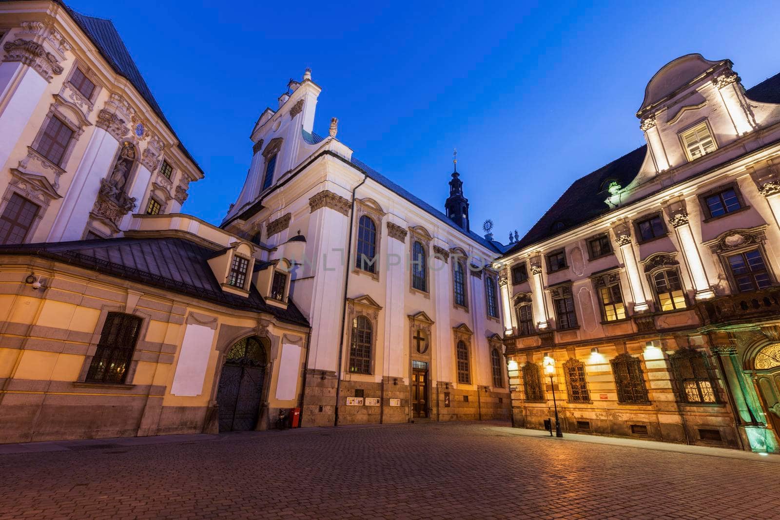 Church of the Holy Name of Jesus on University Square in Wrocław. Wroclaw, Lower Silesian, Poland.