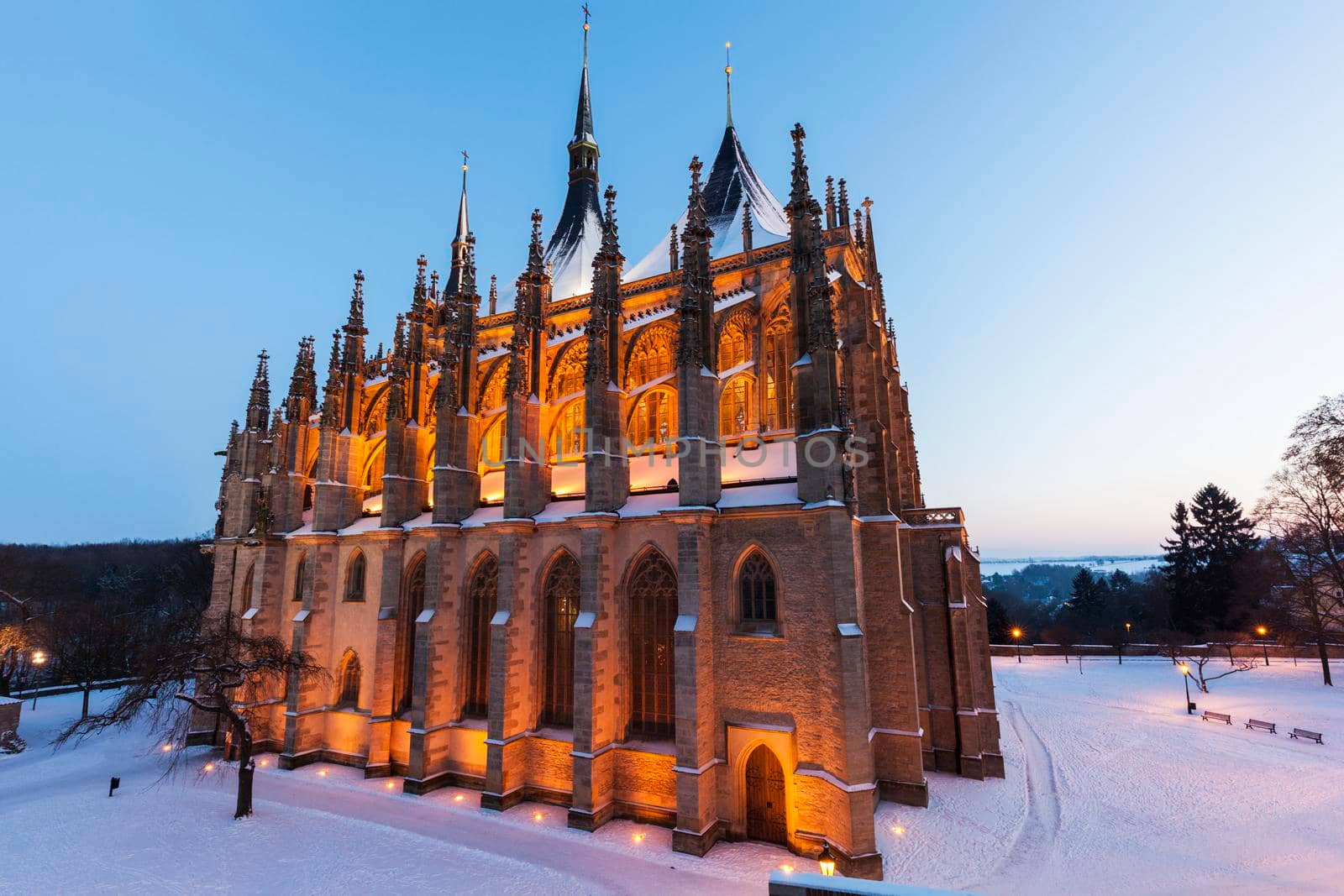 St. Barbara's Church in Kutna Hora. Kutna Hora, Central Bohemian Region, Czech Republic.