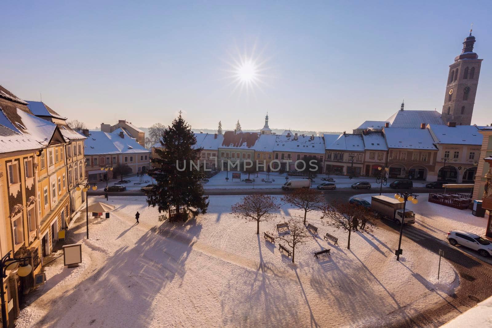 Main Square of Kutna Hora. Kutna Hora, Central Bohemian Region, Czech Republic.
