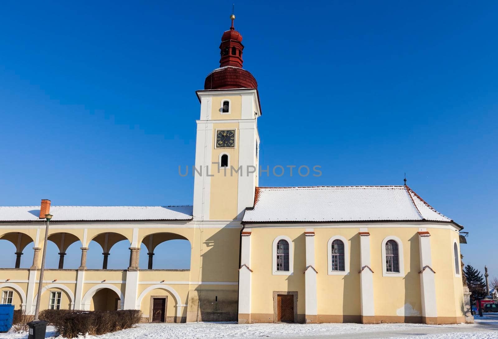 St. Martin Church in Nove Dvory. Bohemia, Czech Republic.