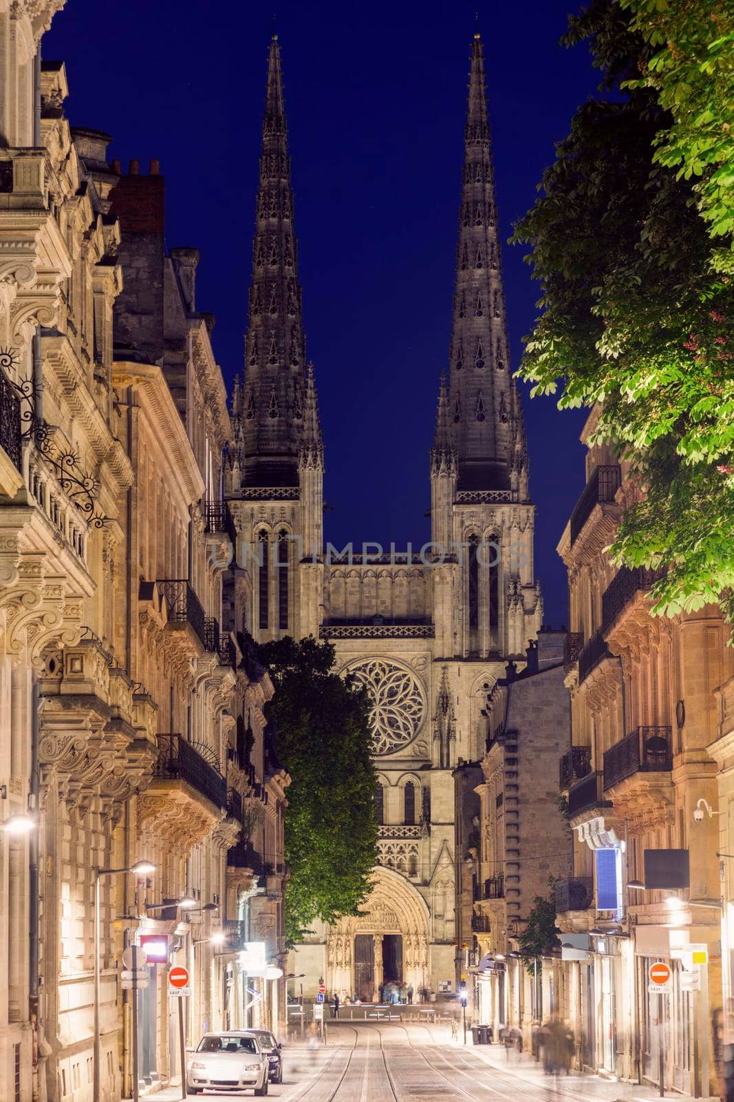 Saint Andre Cathedral on Place Pey-Berland in Bordeaux  by benkrut