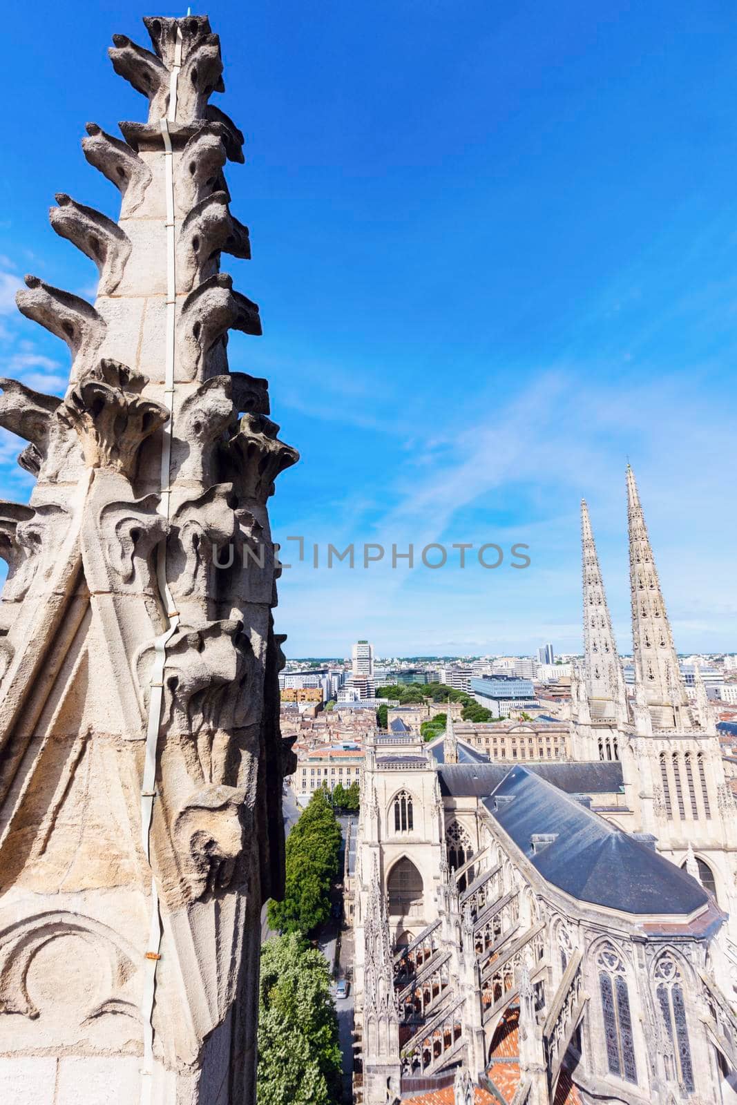 Saint Andre Cathedral on Place Pey-Berland in Bordeaux  by benkrut