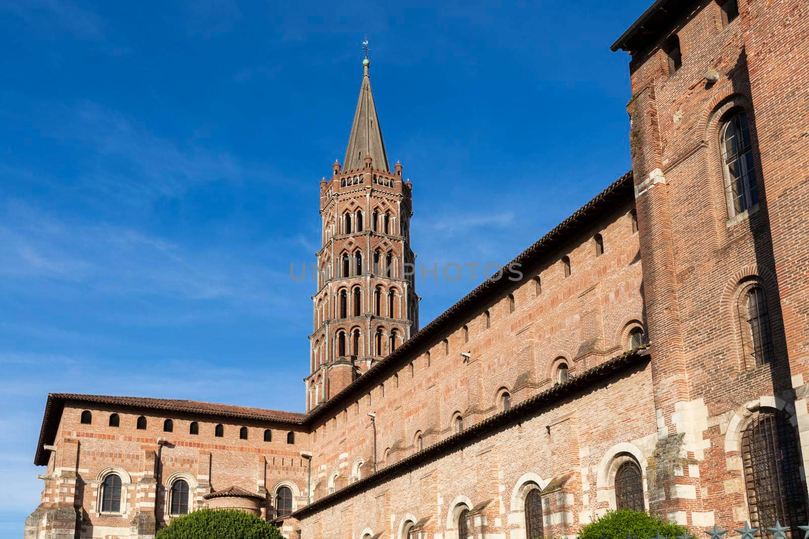 Basilica of St. Sernin in Toulouse. Toulouse, Occitanie, France.