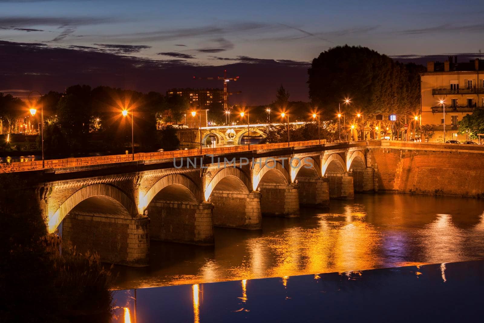 Old bridge in Toulouse Toulouse, Occitanie, France.