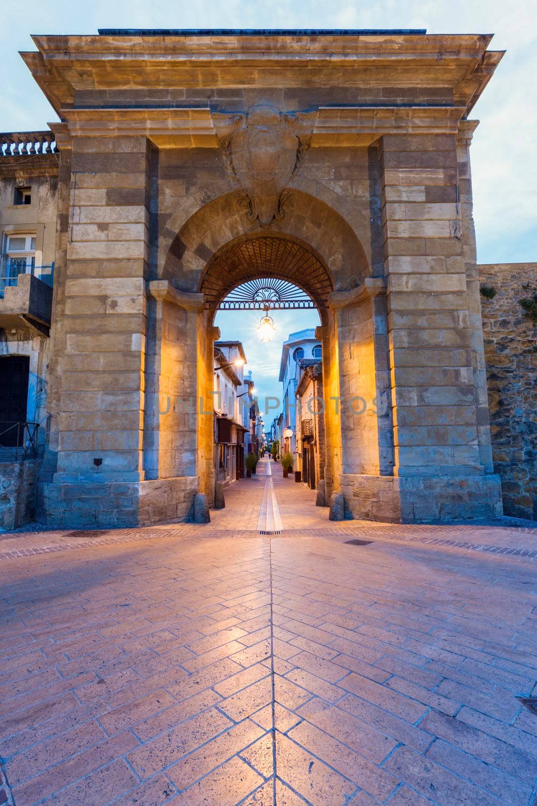 Jacobins Gate in Carcassonne. Carcassonne, Occitanie, France.