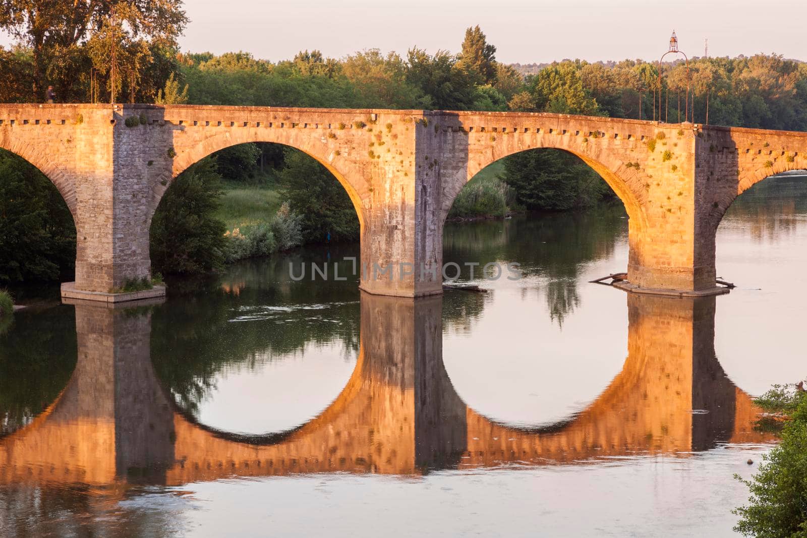 The Old Bridge in Carcassonne. Carcassonne, Occitanie, France.