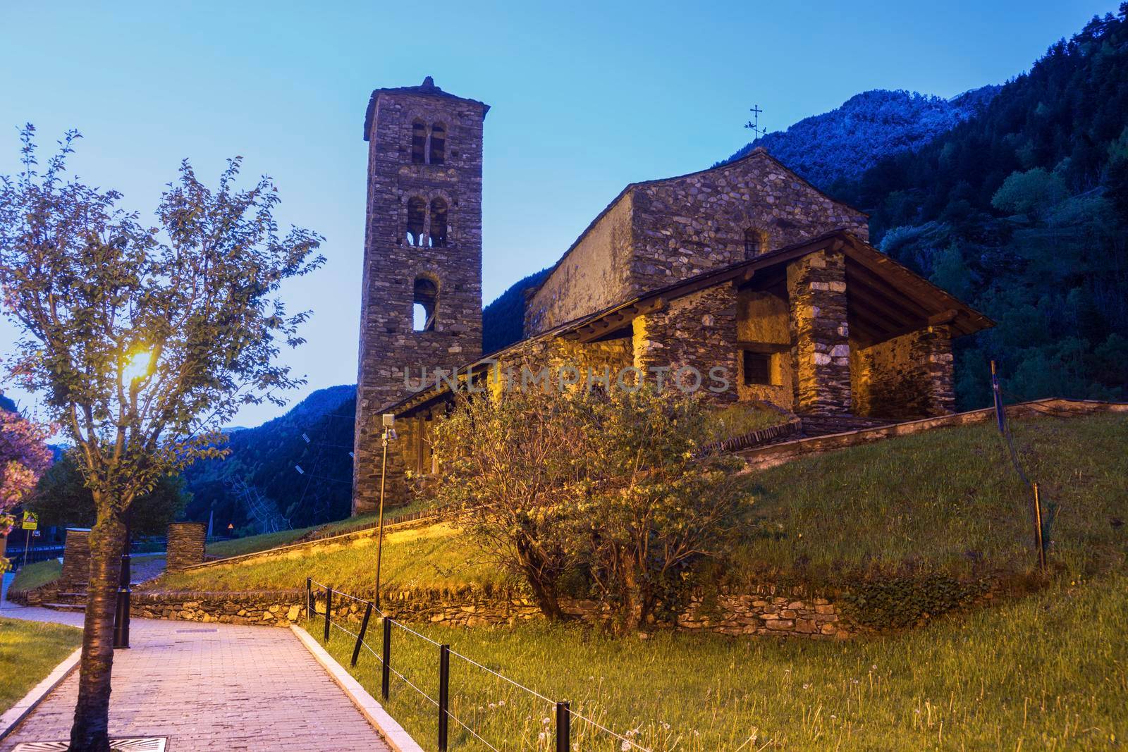Sant Joan de Caselles Church in Canillo. Andorra la Vella, Andorra.