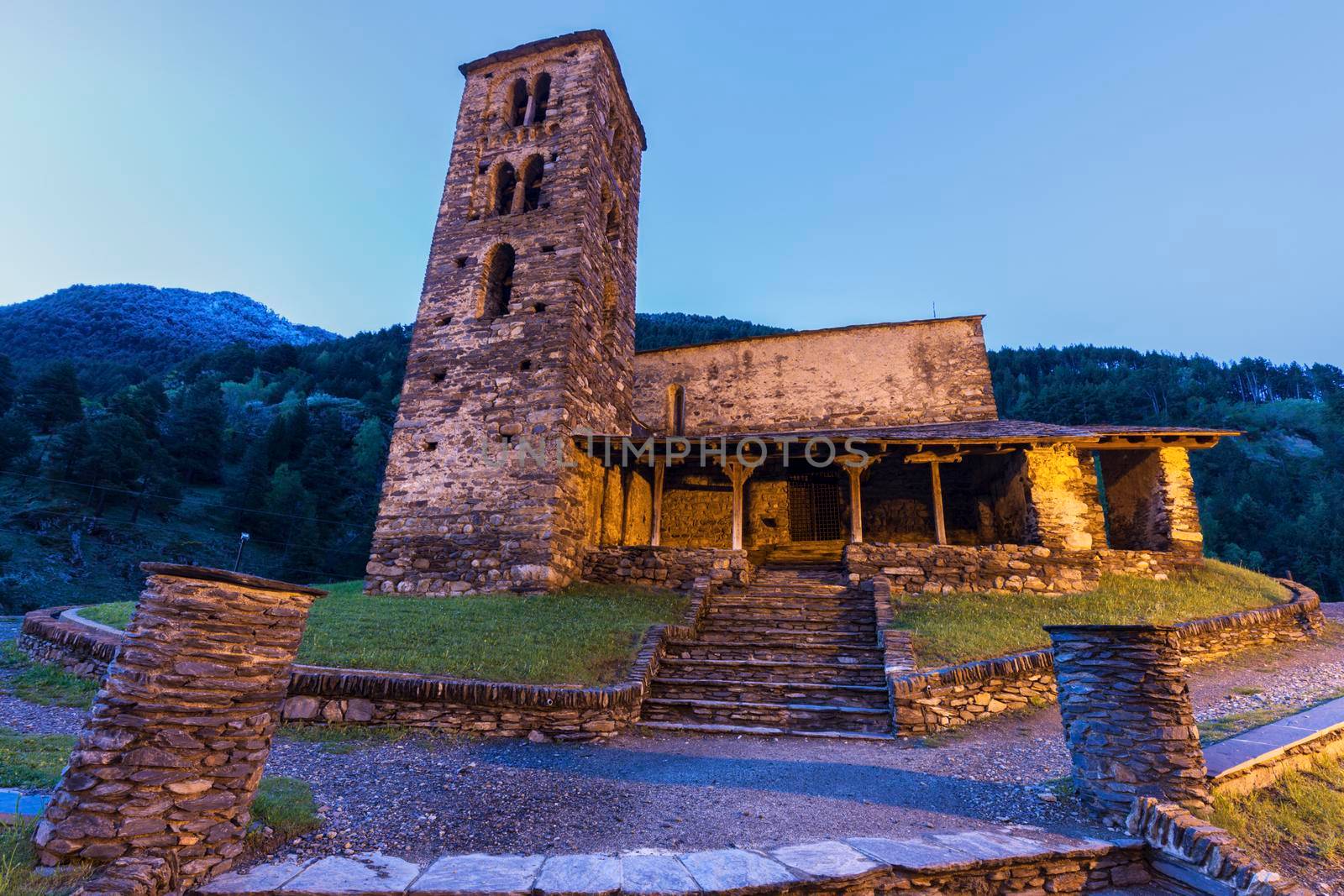 Sant Joan de Caselles Church in Canillo. Andorra la Vella, Andorra.