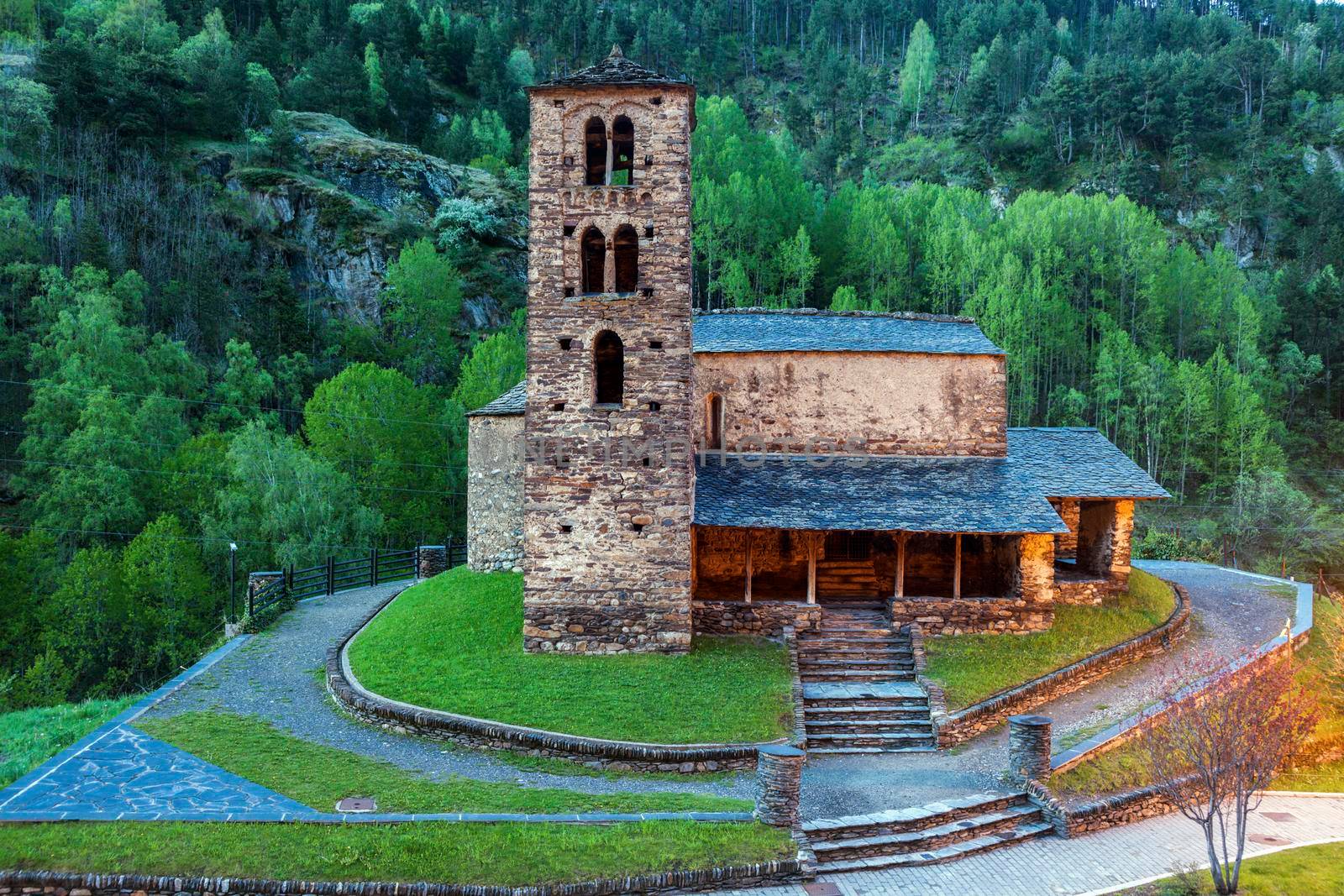 Sant Joan de Caselles Church in Canillo. Andorra la Vella, Andorra.